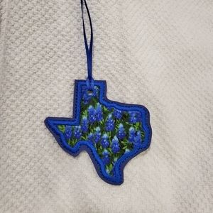 Handmade Blue Texas Bluebonnet Christmas Ornament